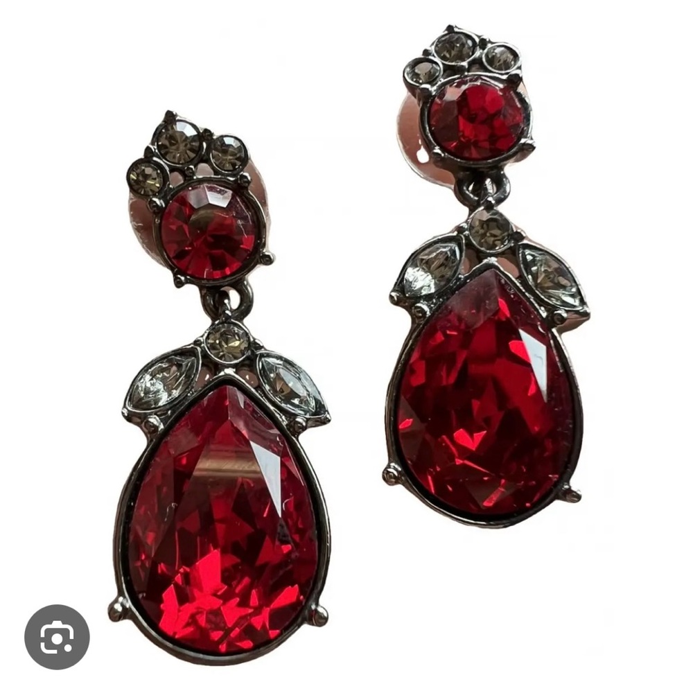 Givenchy - Costume ruby earrings & bracelet